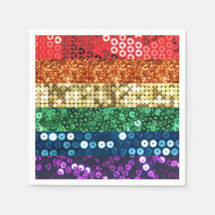 guardanapos de papel de bandeira do orgulho sequen