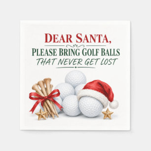 Guardanapos de papel de bola de golfe de Natal