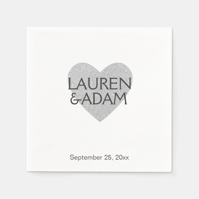 Guardanapos de papel de casamento elegantes | Cora (Frente)