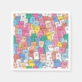 Guardanapos de papel de gato, festa de gatinho