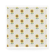 Guardanapos de papel de girassol