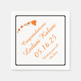 Guardanapos de papel de graduação das Ilhas Orange