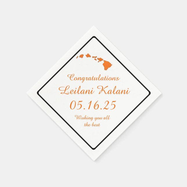 Guardanapos de papel de graduação das Ilhas Orange (Canto)