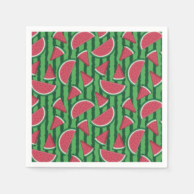Guardanapos de Papel de Melancia, Festa de Frutas  (Frente)