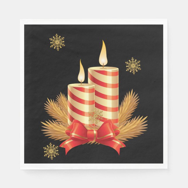 Guardanapos de Papel de Natal, Vela de Natal (Frente)