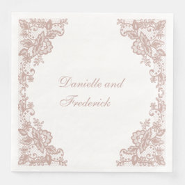 Guardanapos de papel de rosa Dusty