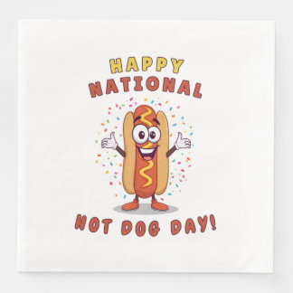 Guardanapos de Papel do Dia Nacional do Hot Dog