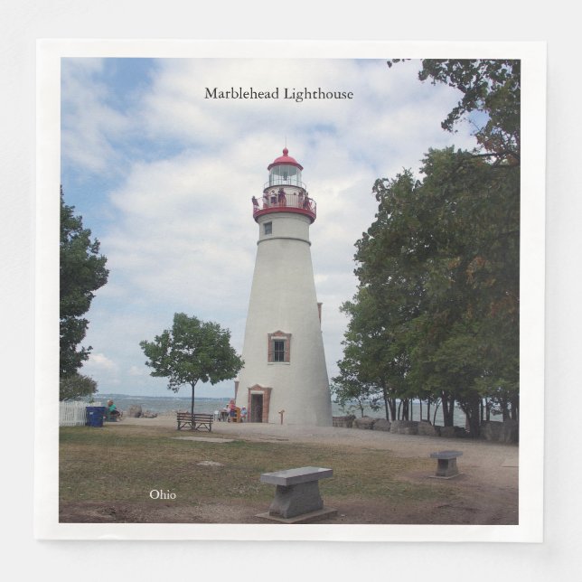 Guardanapos de papel do farol de Marblehead (Frente)