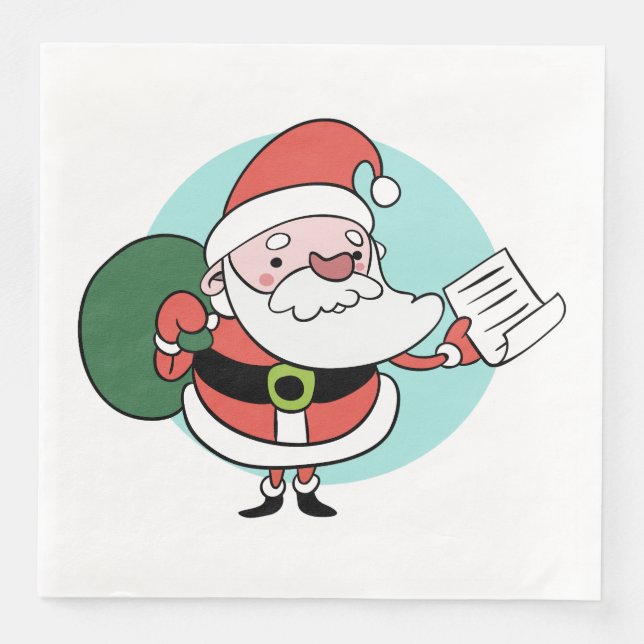guardanapos de papel do Papai Noel (Frente)