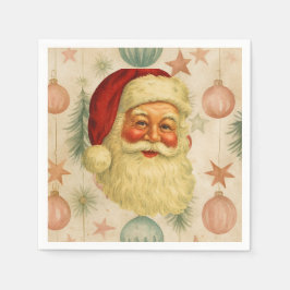 Guardanapos de papel do Papai Noel vintage