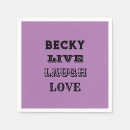 guardanapos de papel do partido LIVE LAUGH LOVE NA