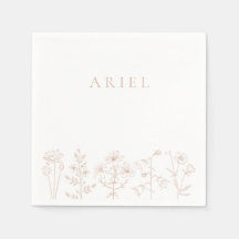 guardanapos de papel elegante floral de festa de a