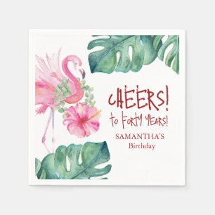 Guardanapos de Papel Flamingo Rosa Decorativos