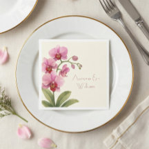 Guardanapos de Papel Florais de Orquídea Personali