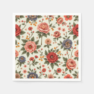 guardanapos de papel floral