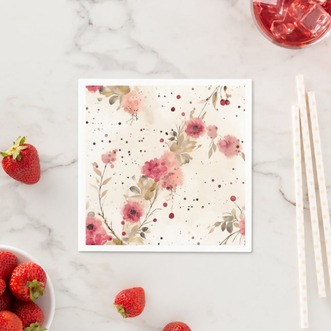 Guardanapos de papel floral de casa de campo (Insitu)