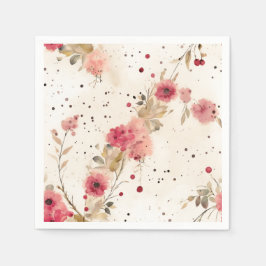 Guardanapos de papel floral de casa de campo