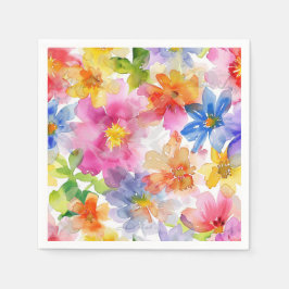 Guardanapos de Papel Floral, Suprimentos para Fest