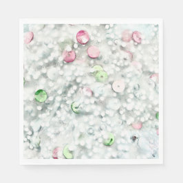 Guardanapos de papel glitter slime branco
