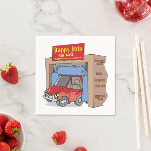 Guardanapos de Papel Happy Auto Car Wash