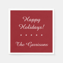 Guardanapos de papel Holidays totalmente personali