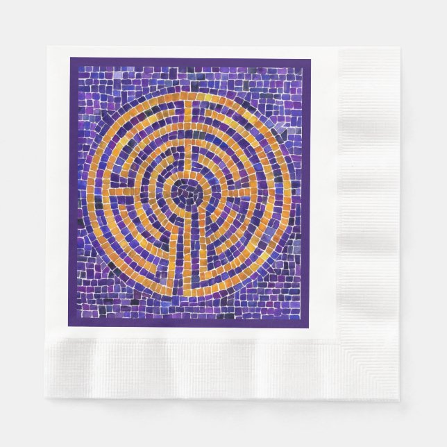 Guardanapos de papel LABYRINTH MOSAIC CoinedLunch  (Frente)