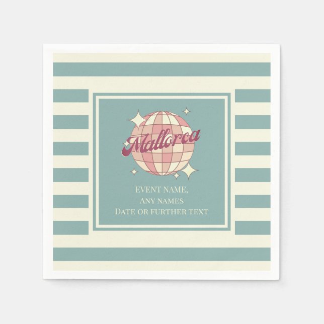 Guardanapos de papel Mallorca Espanha celebração e (Frente)