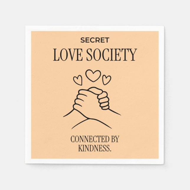 Guardanapos de papel modernos Connected by Kindnes (Frente)