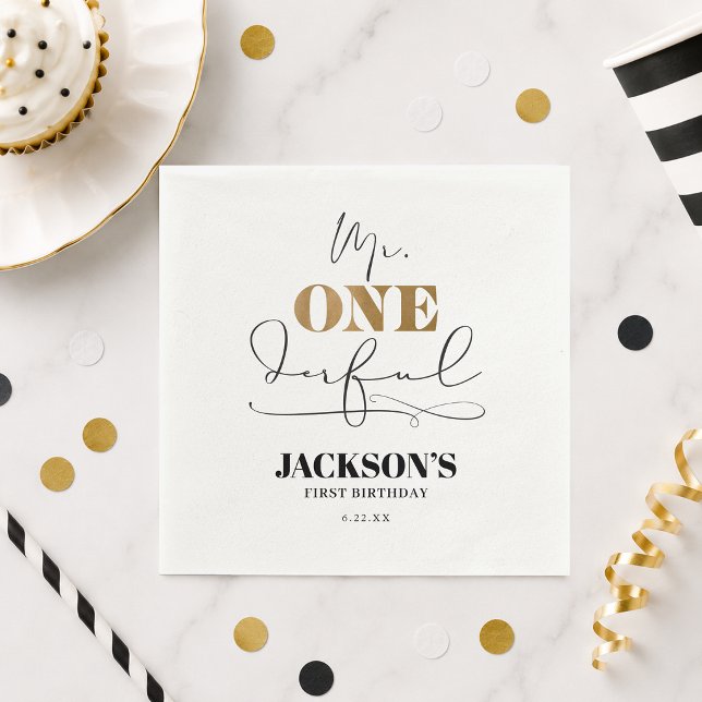 Guardanapos de papel Mr. Onederful (Mr. Onederful Paper Napkins)