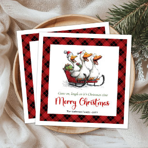 Guardanapos de papel Natal Patos Silvestres Cartoo
