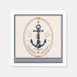 Guardanapos de papel náutico clássico Sailorcore