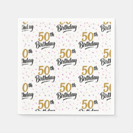 Guardanapos de papel para 50º aniversário, festa d