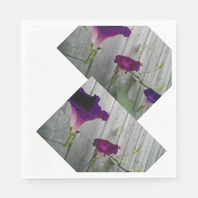 Guardanapos de papel para almoço floral (Frente)