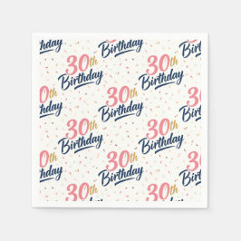 Guardanapos de papel para aniversário de 30 anos,