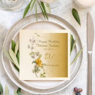 Guardanapos de papel para aniversário de 50 anos d