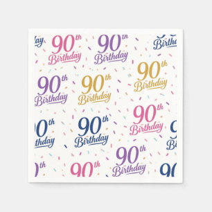 Guardanapos de papel para aniversário de 90 anos,