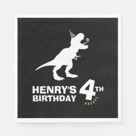 Guardanapos de papel para aniversário de dinossaur
