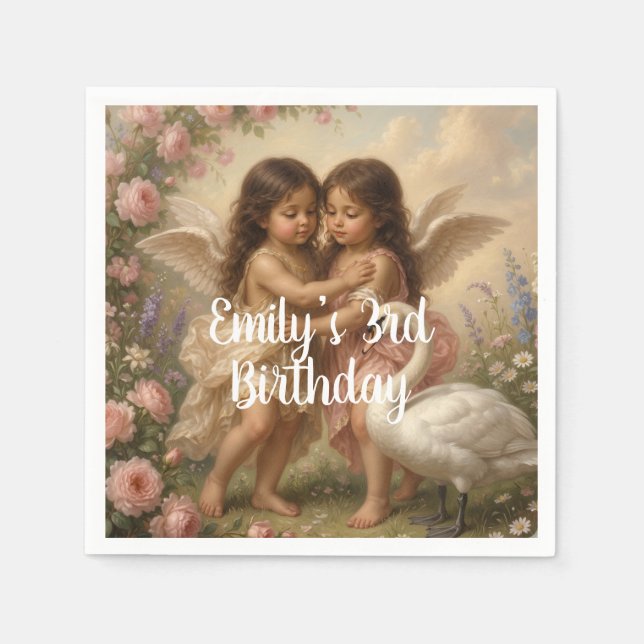 guardanapos de papel para aniversário de meninas a (Frente)