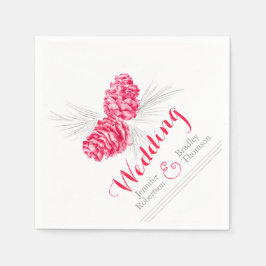 Guardanapos de papel para casamento com arte de pi