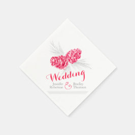 Guardanapos de papel para casamento com arte de pi