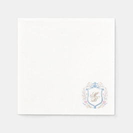 Guardanapos de papel para casamento com crista flo