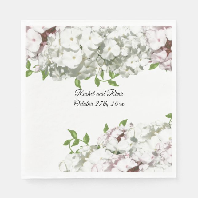 Guardanapos de papel para casamento com flores bra (Frente)