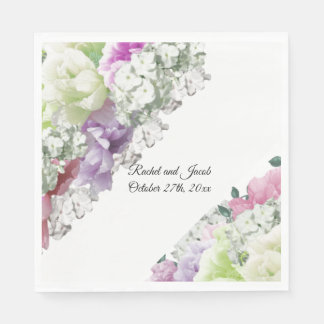 Guardanapos de papel para casamento floral buquê m