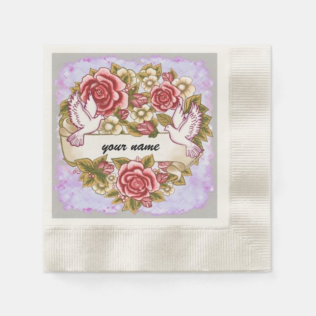 Guardanapos de papel para casamento I Thee Wed (Frente)