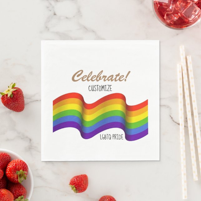 Guardanapos de papel para celebrar o orgulho (Insitu)