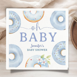 Guardanapos de papel para chá de bebê Blue Donuts