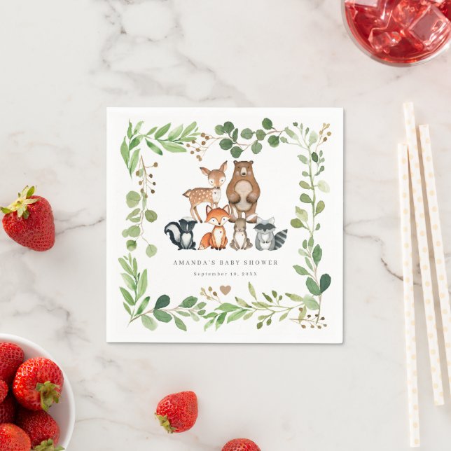 Guardanapos de Papel para Chá de Bebê de Animais d (Insitu)
