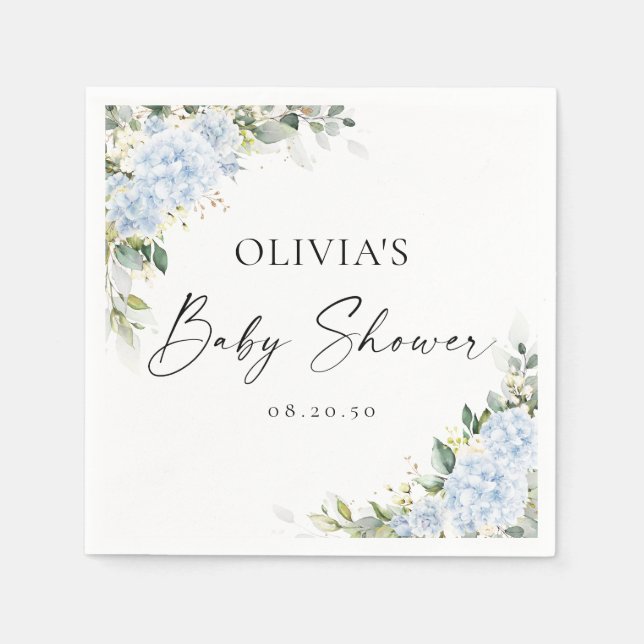 Guardanapos de papel para chá de bebê floral Hortê (Frente)