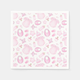 Guardanapos de papel para Chás de Bebê Menina, Fes