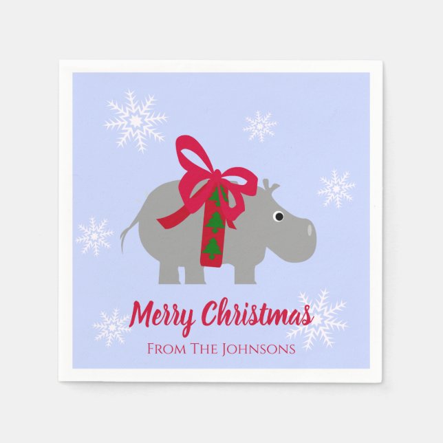 Guardanapos de papel para coquetel de Natal de hip (Frente)